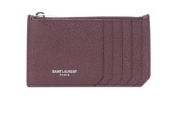 Saint Laurent Paris Fragments Card Case,Leather,Burgundy,GRZ379278.0514,3*